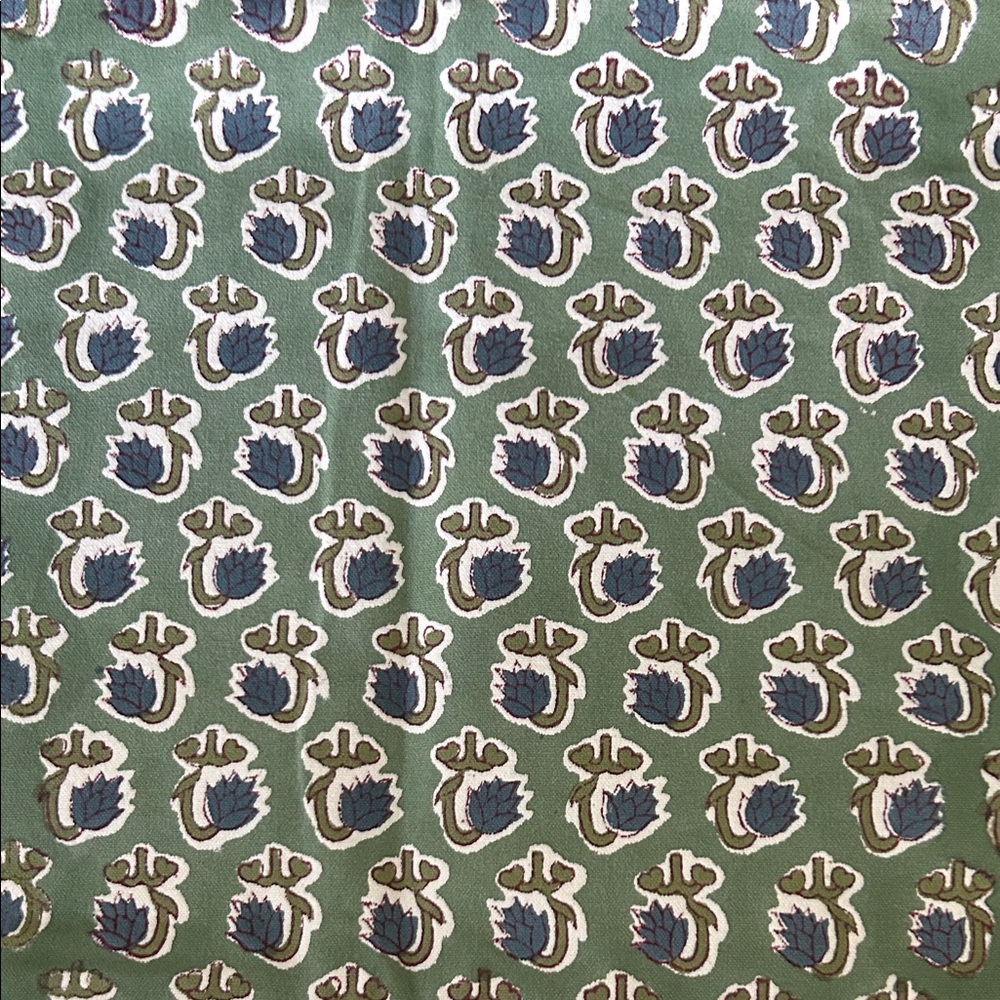 2 Rhidi Green and Blue Hand Crafted Pillow cases 20” X 20”